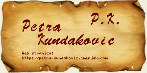 Petra Kundaković vizit kartica